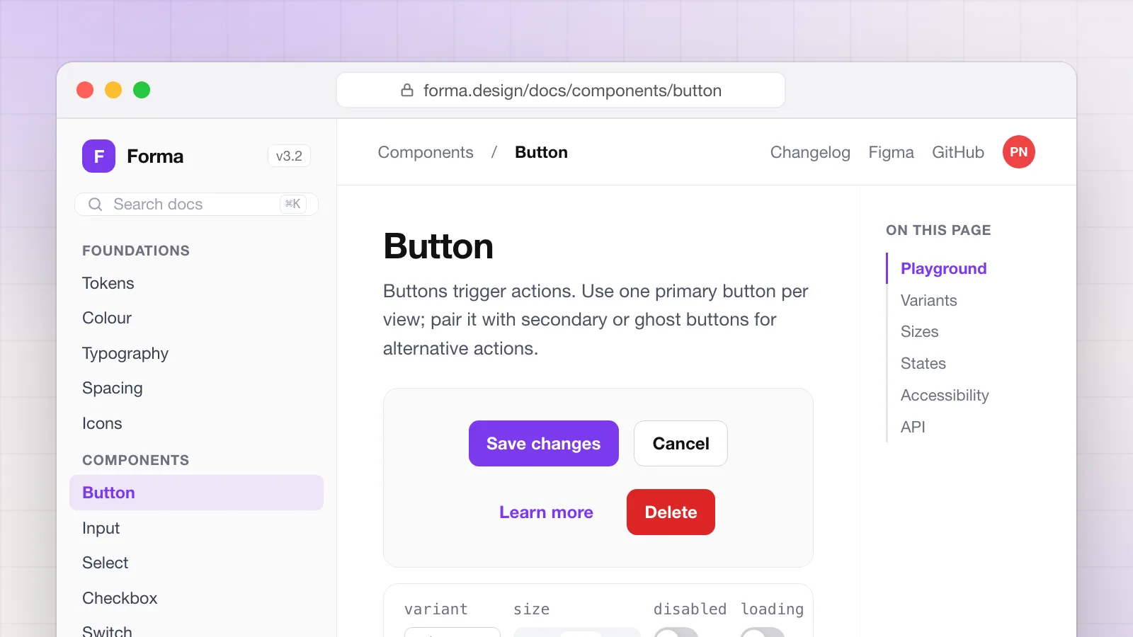 Forma — Component playground