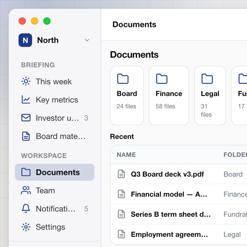 North — Document vault