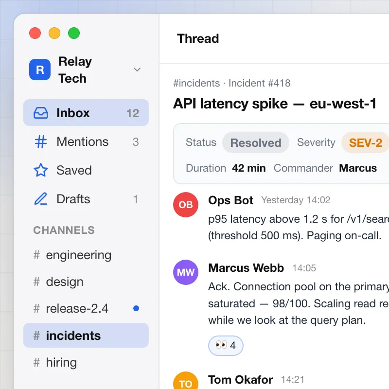 Relay — Thread view