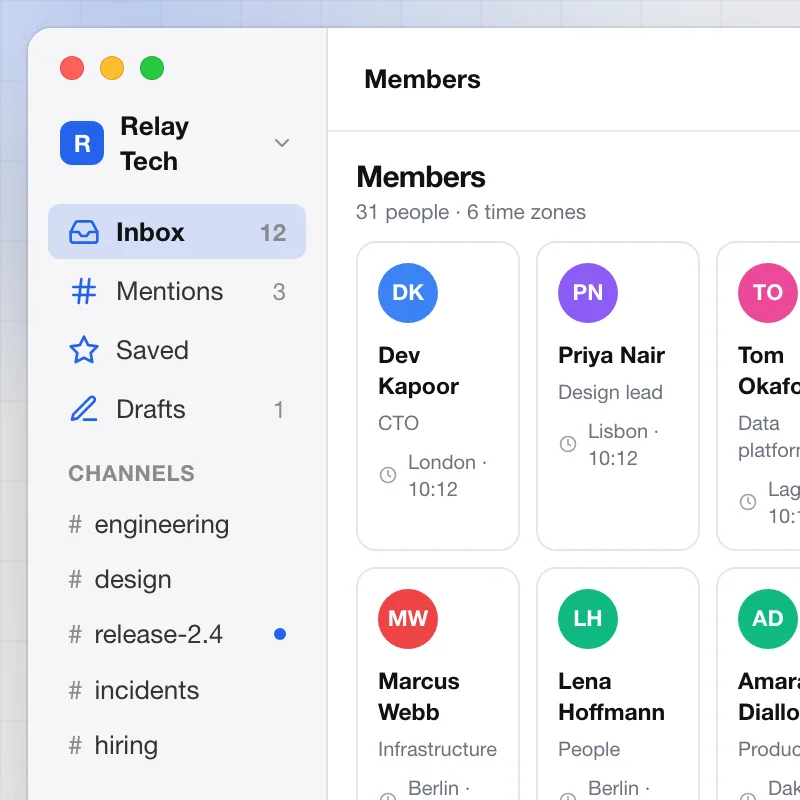 Relay — Member directory