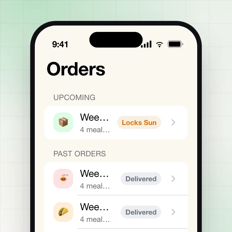 Grove — Order history