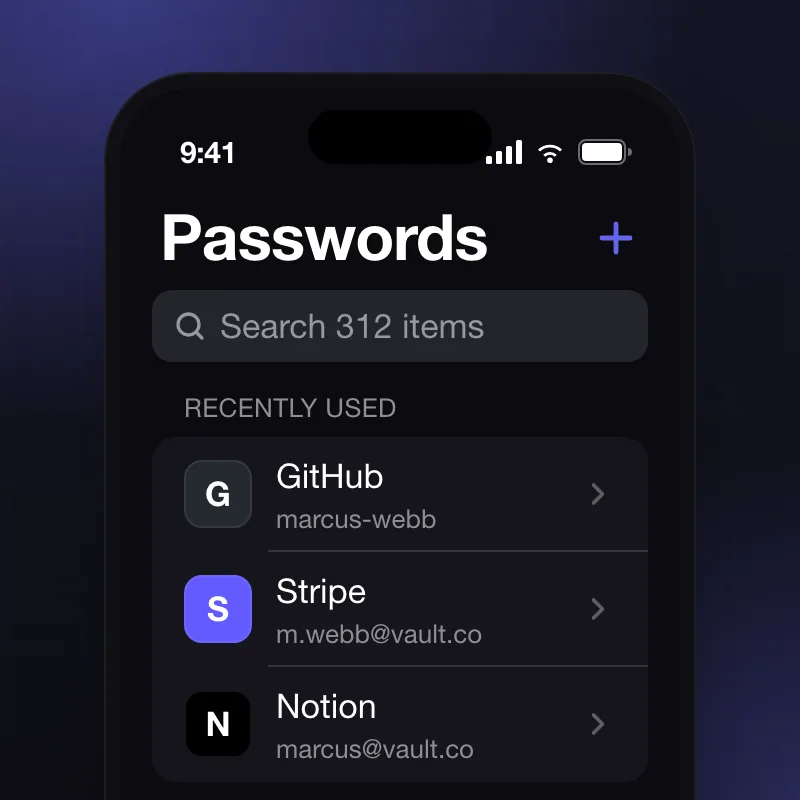 Vault — All passwords