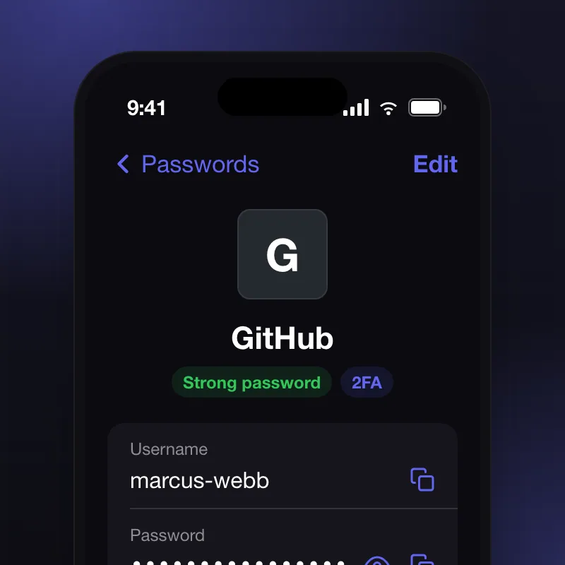 Vault — Password detail