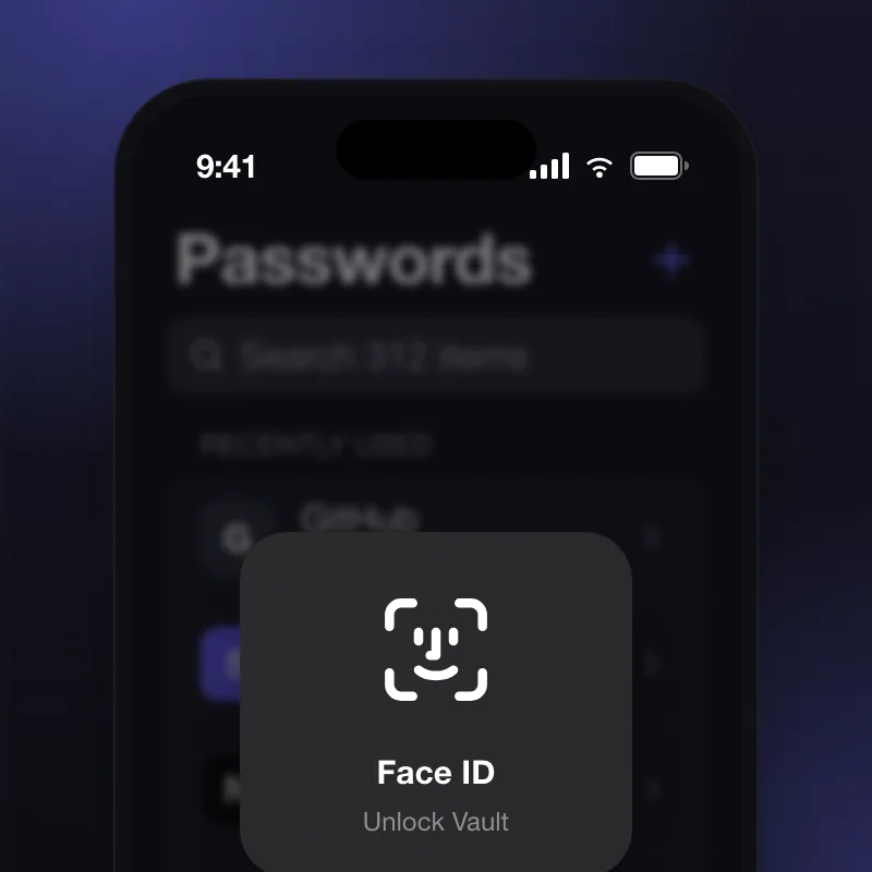 Vault — Face ID prompt